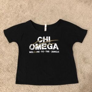 Chi Omega Scoop Neck Tee